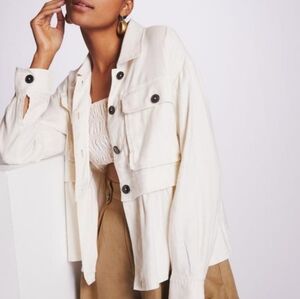 Maeve by Anthropologie Button Up Long-sleeved Shacket sz Small